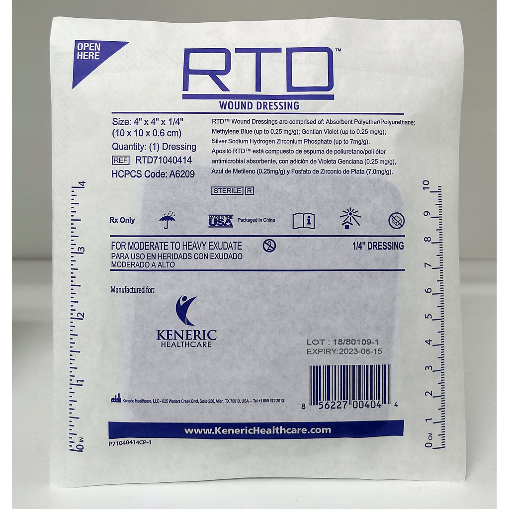 RTD Foam Wound Dressing [EXP 2026] , Surgical, Diabetic, Venous Ulcer