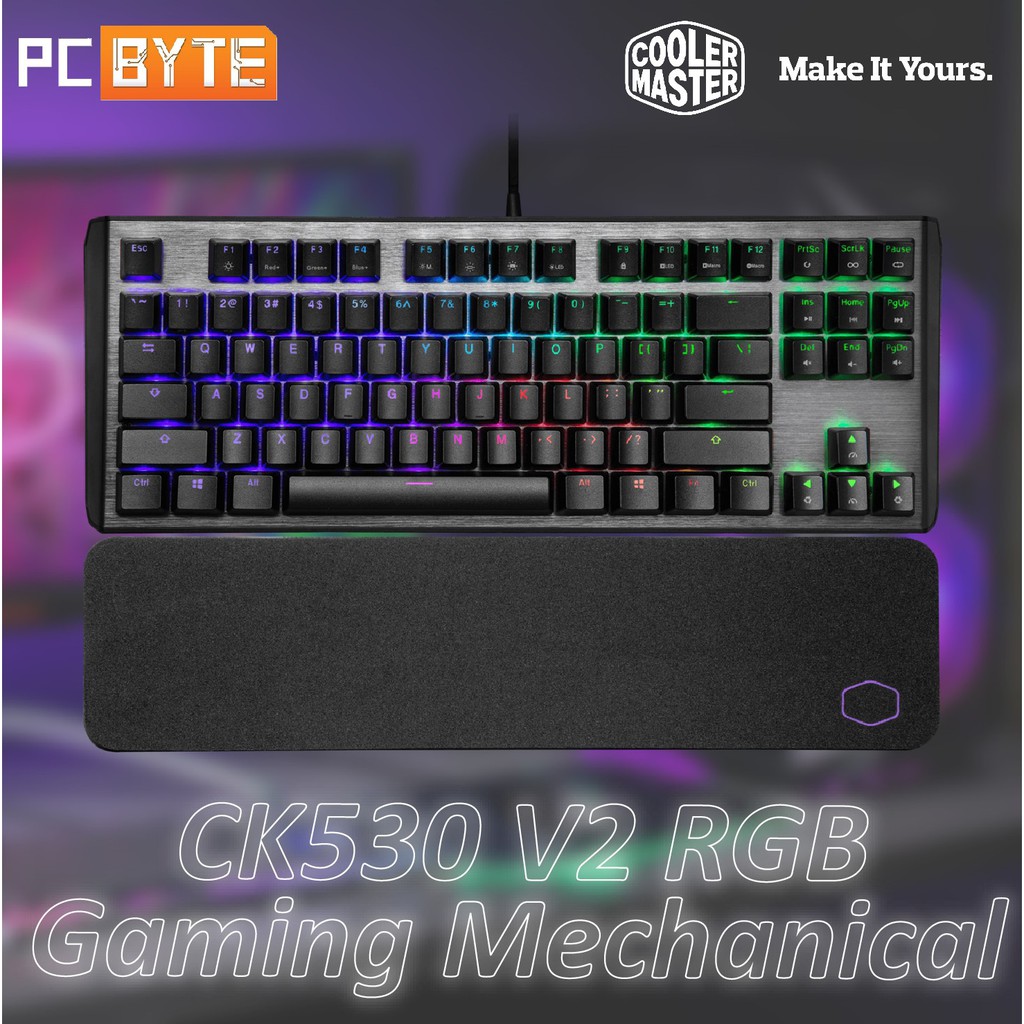 Cooler Master Ck530 V2 Rgb Tkl Mechanical Gaming Keyboard Shopee Singapore