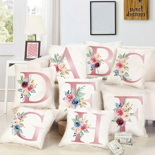 English Alphabet Letters Throw Pillow Case Sofa Car Waist Cushion Cover Decor