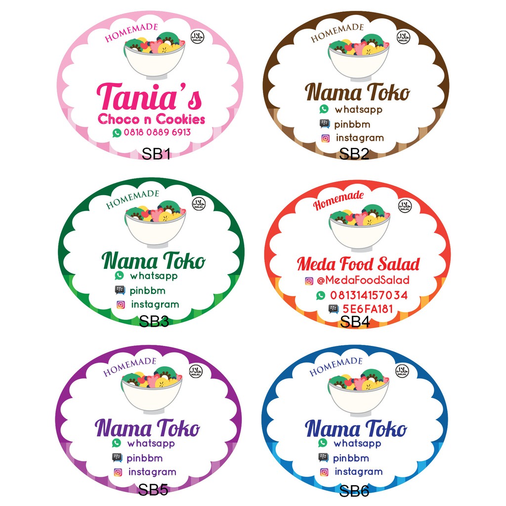 Sticker Label Sticker Shop Food Product Vegetable Fruit Salad Shopee Singapore