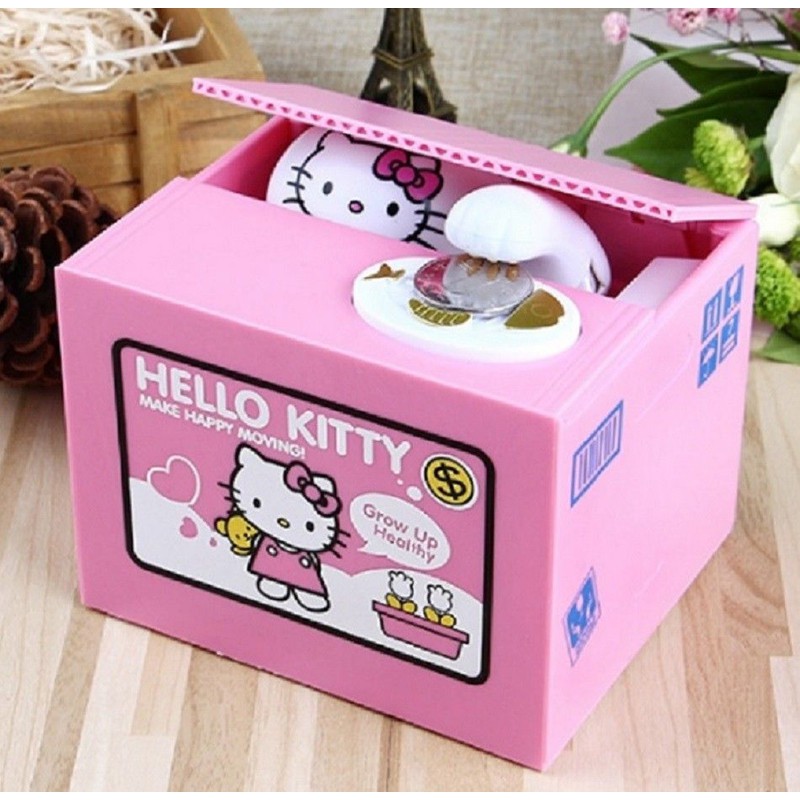 Hello Kitty Cute Steal Coin Music Bank Money Saving Box Gift