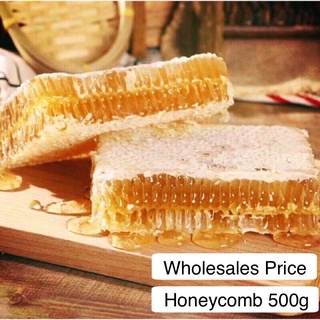 Raya Honeycomb 500g / Madu Sarang Lebah / Pure Raw Honey 500g / Madu / HONEYCOMB / Borong 500g