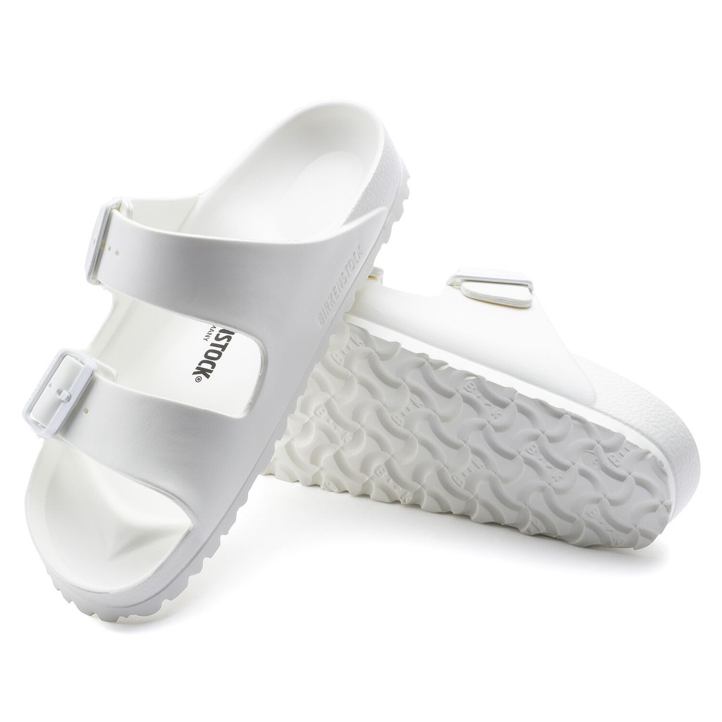 birkenstock women's arizona essentials eva sandals white