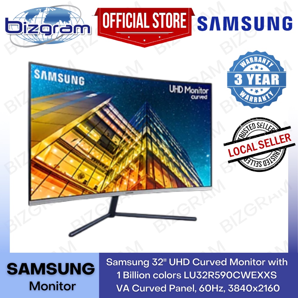 Samsung 32" UHD Curved Monitor with 1 Billion colors LU32R590CWEXXS, VA