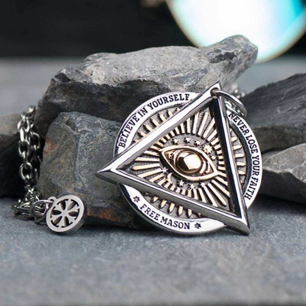 Hexagon Freemasonry Pendant Necklace For Men Skull Face High Jewelry |  Shopee Singapore