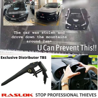 PREVENT CAR THEFT NOW! OFFICIAL RASLOK EL6580 Professional Anti Theft Steering Wheel Lock (LATEST MODEL)