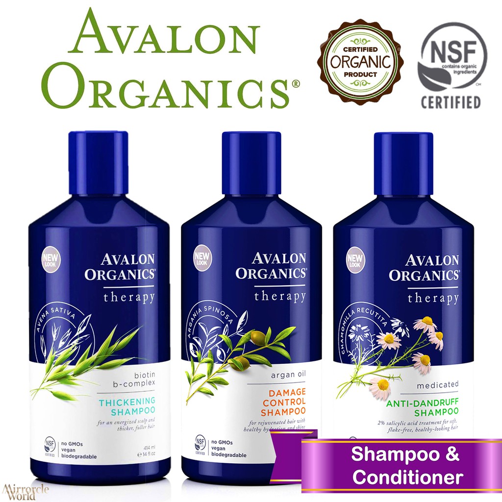 Avalon Organics Hair Therapy Organic Shampoo And Conditioner 14oz