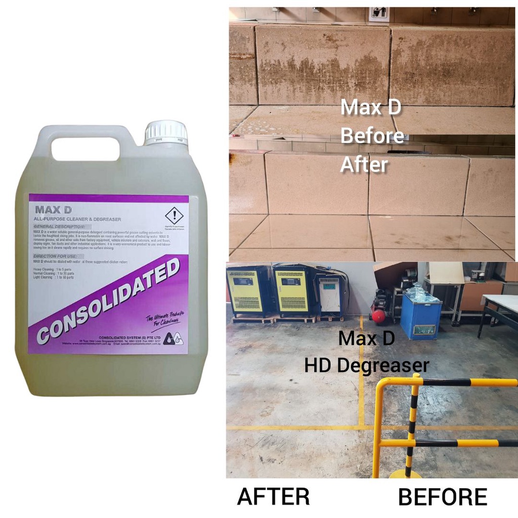 5L MAX D Heavy Duty Alkaline Degreaser 5L Kitchen, Bicycle