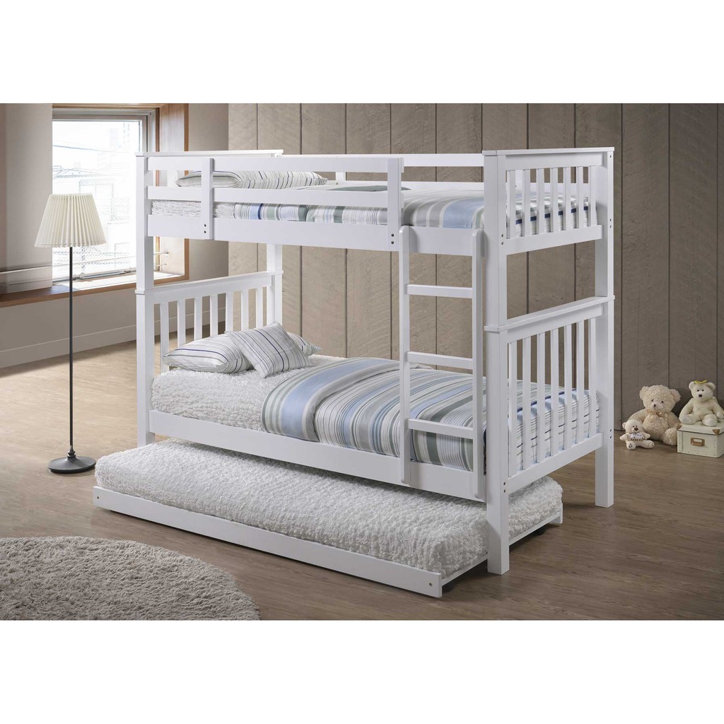 Amour Brand Solid Wood Bunk Bed With, Bunk Bed With Pull Out Bed