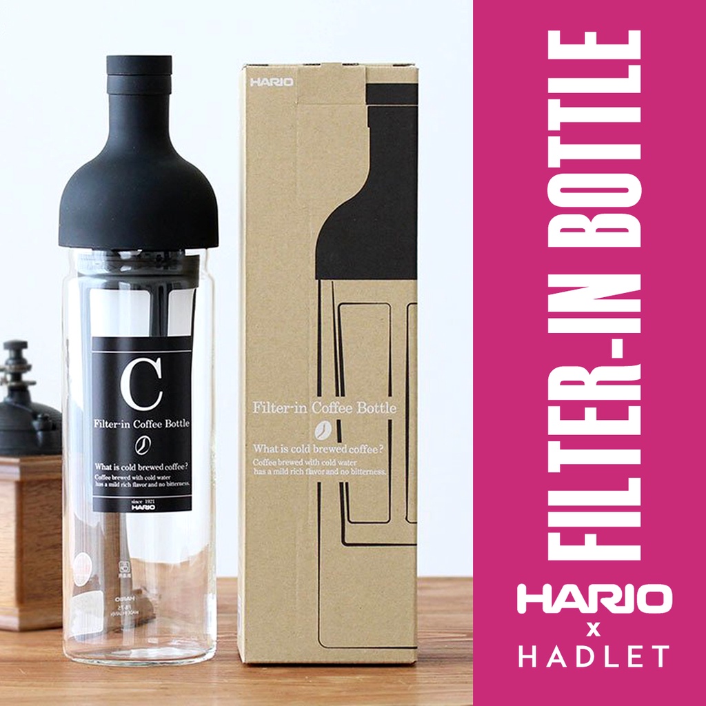 Hario Cold Brew Filterin Coffee Bottle [Black/Mocha/Brown/White] 650ml
