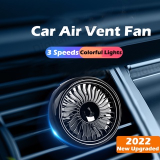 Car Air Vent USB Fan Auto Cooling Fan with Colorful Light/Suction Cup Car USB Fan/Car Mini Air Conditioner Freshener Vent Clip Fan