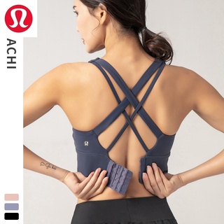 lululemons  new sports bra gathers shockproof Yoga bra women