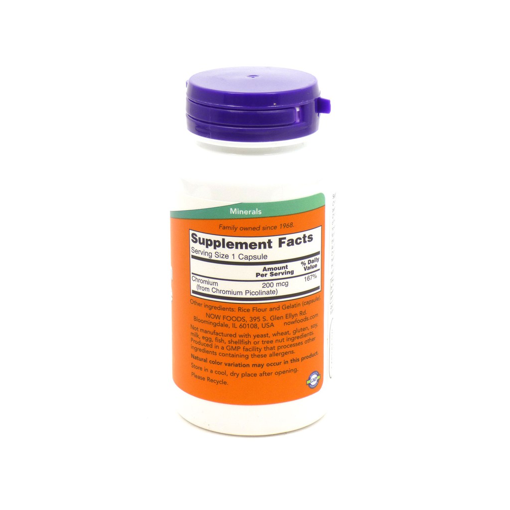 Now Foods Chromium Picolinate 200 Mcg 100 Capsules Shopee Singapore