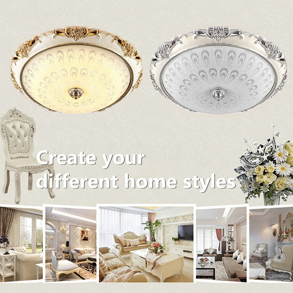 Modern Led Ceiling Light Round Glass Lamp Hallway Bedroom Fixture Wl