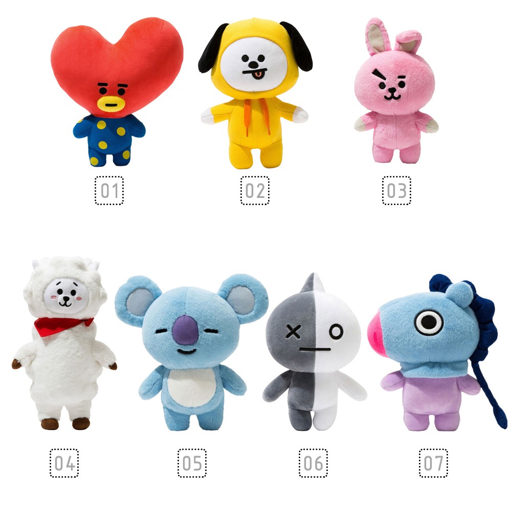 30CM KPOP BTS Plush Toy BT21 Standing 