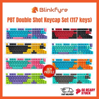 【SG】 PBT Double Shot Backlit Keycap Set (117 Keys) - Compatible with 61/64/68/71/72/82/84/87 Keys Mechanical Keyboard