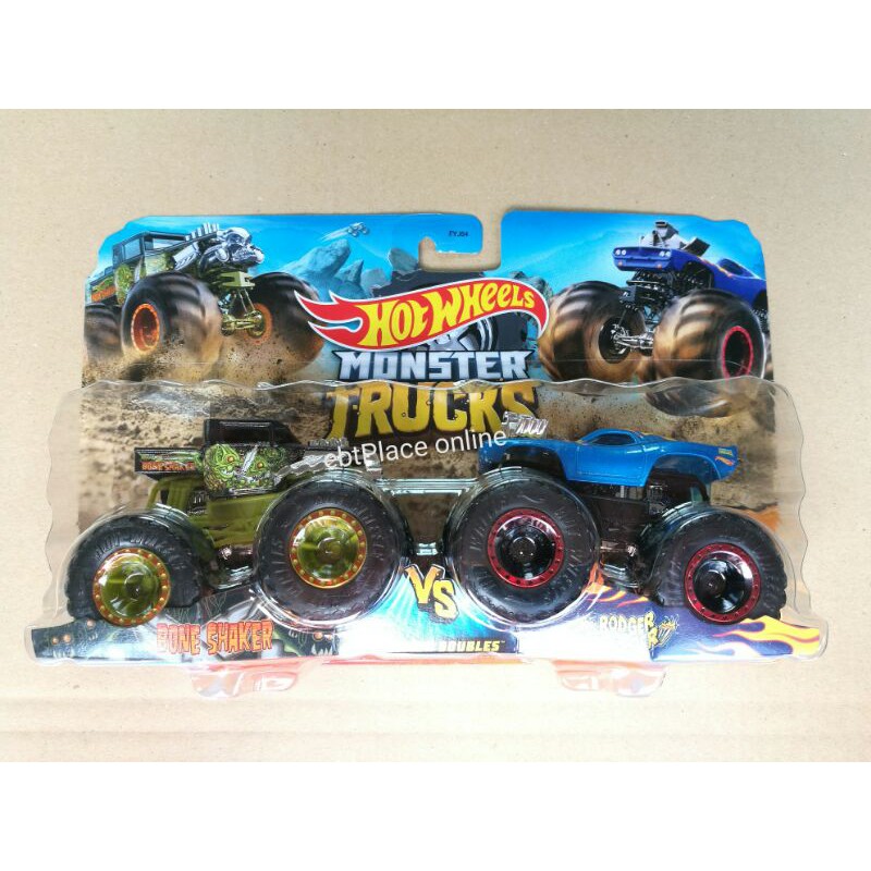 Hot Wheels Monster Trucks 1:64 Demolition Doubles Bone Shaker Vs Rodger 