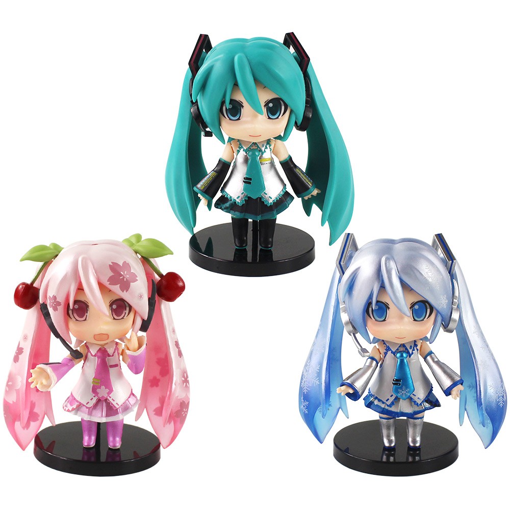 10cm Hatsune Miku cos Bear PVC Action Figure Collection Model Toys