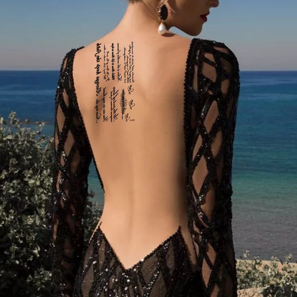 Waterproof Tattoo Stickers English Alphabet Symbol Flower Tattoo Sticker |  Shopee Singapore