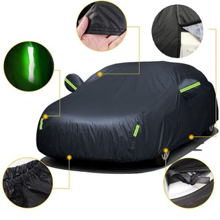 【DARK CLOUD】【Premium Oxford Fabric Full Black | Car Cover / Vehicle Cover】Outdoor Protection Waterproof Anti-Dirt Dust