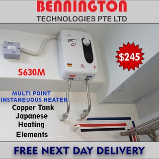 BENNINGTON S630M MULTIPOINT INSTANTANEOUS ELECTRIC WATER HEATER | Singapore Products | FREE Express Delivery |