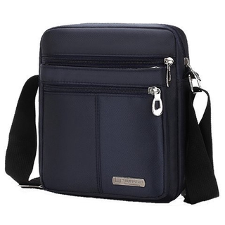 Waterproof Sling Bag Men Shoulder Bag 5 Zippered Pockets Large Capacity Multi Use Anti-Theft Men Crossbody Bag