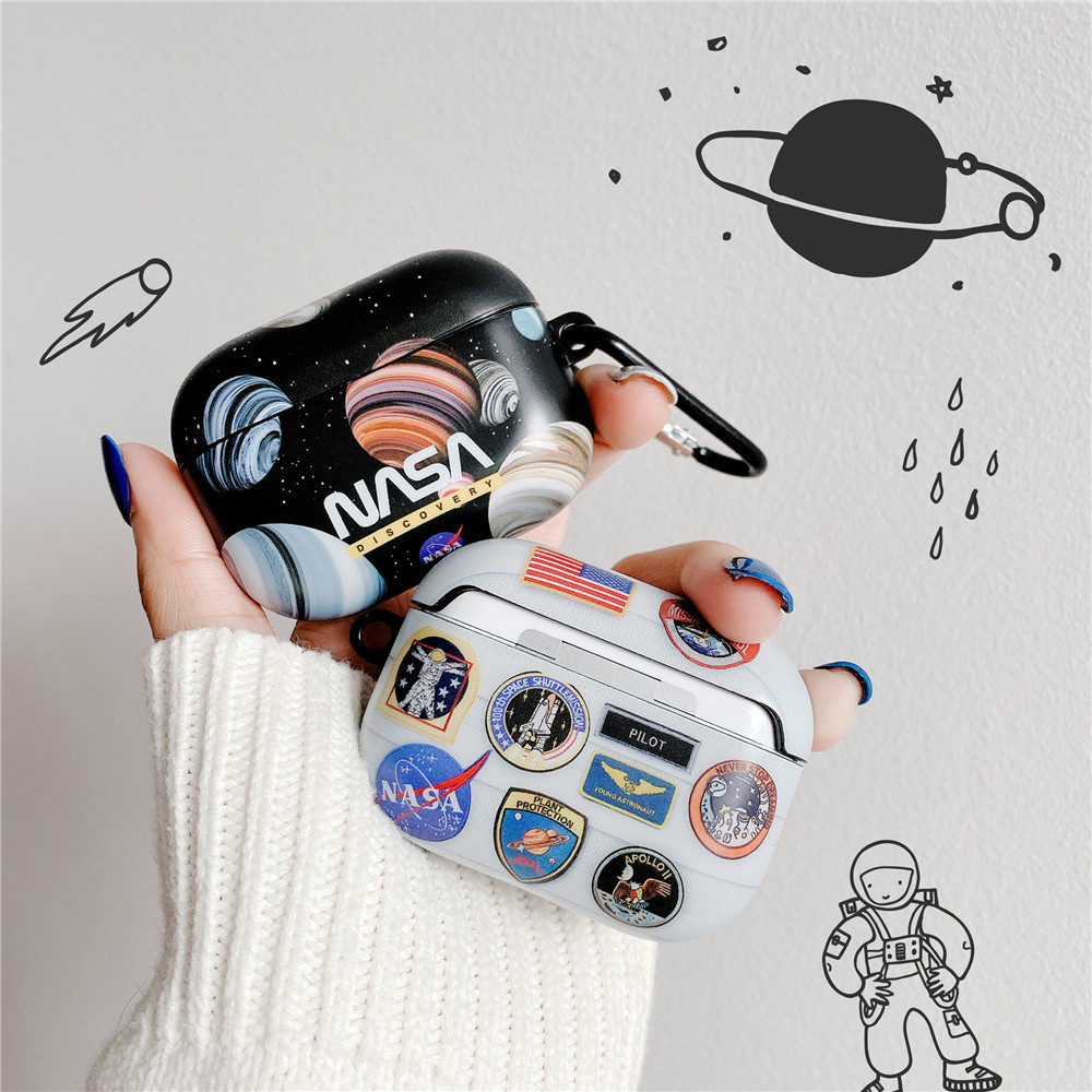 Nasa Airpods Case For Apple Airpods 1 2 Pro 3 Cases Soft Imd Astronaut Planet Badge Label Wireless Bluetooth Air Pods Cover Casing Shopee Singapore