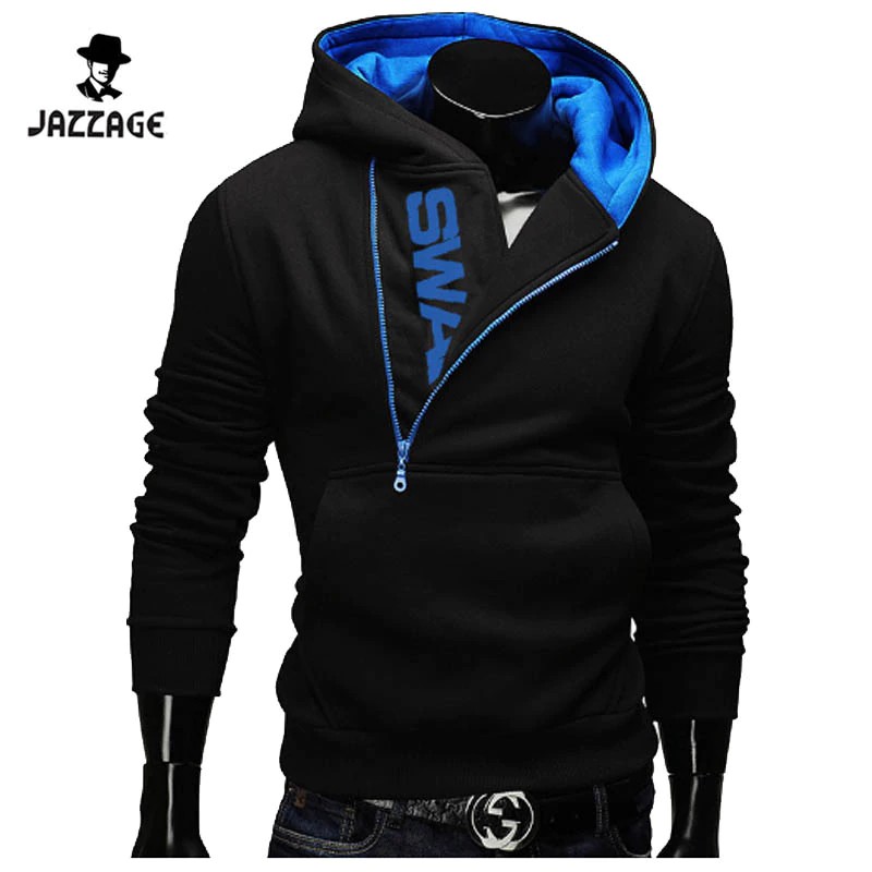 black blue hoodie