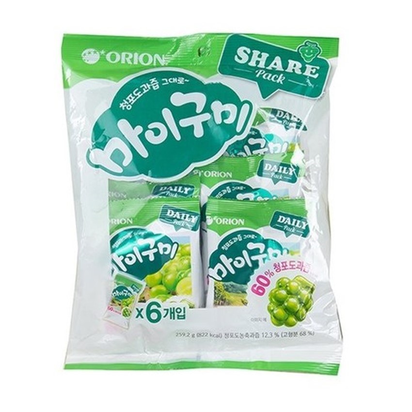Orion My Gummy Green Grape Korean Sweets Korean Jelly Korean Snack