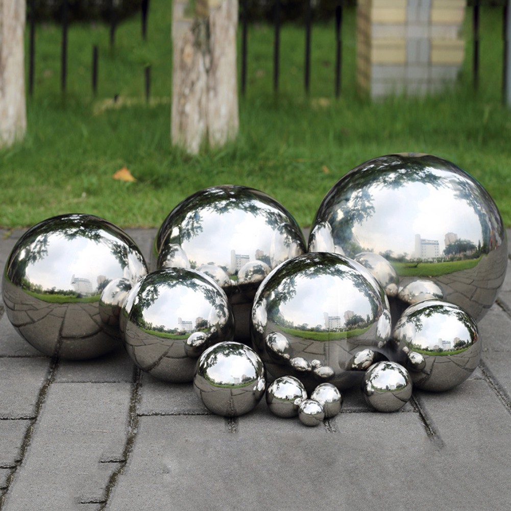 Hollow Ball /—/— 304 Stainless Steel Seamless Mirror Ball Sphere Mirror Metal Decorative Accessories