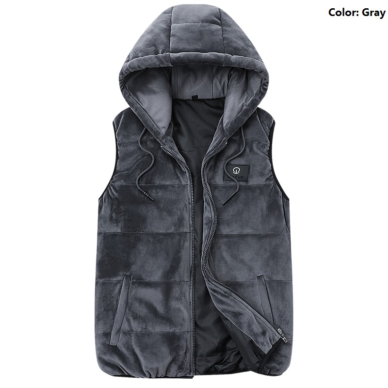 vest and sweatshirt
