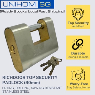 UnihomSG [ReadyStock] RICHDOOR C-H Top Security Gate Lock/ Padlock