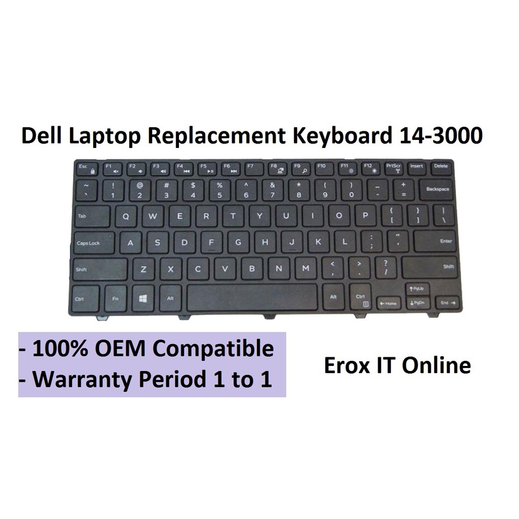 Replacement Dell Inspiron 14 3000 3442 3443 3441 5000 3451 5442 5445 7437 Keyboard Dell 14 3000 Laptop Keyboard Shopee Singapore