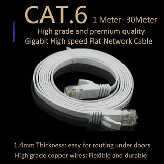 0.5M -10M LAN Cable CAT 6 CAT 7 Flat / Round UTP Ethernet Network Cable RJ45