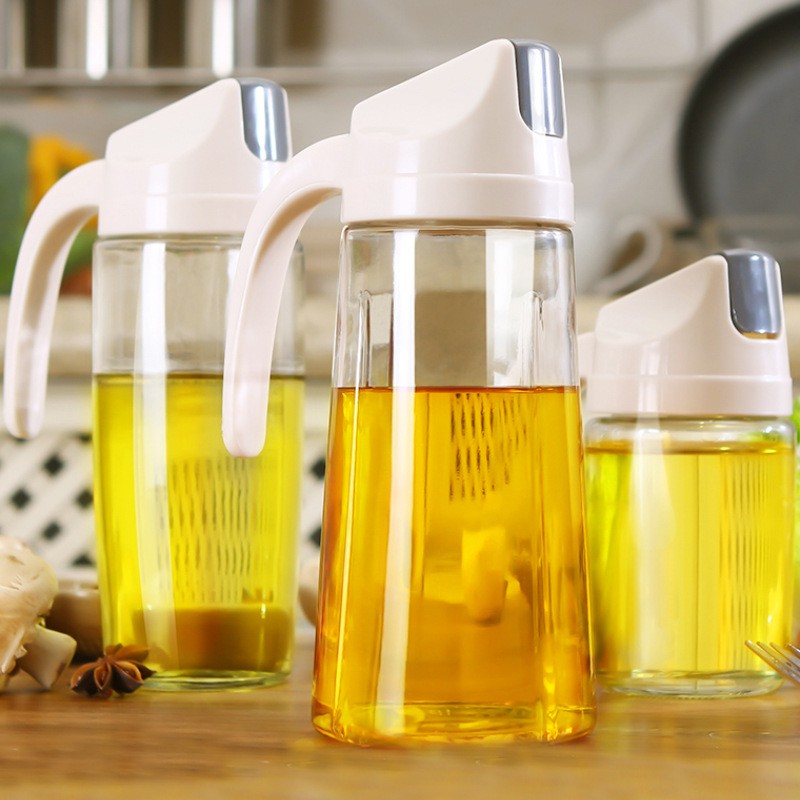 300ml/600ml/630ml Glass Oil Bottle Dispenser Automatic Opening Closing