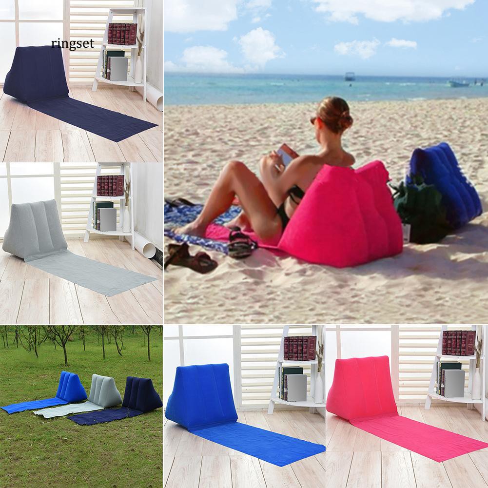 beach mat and pillow