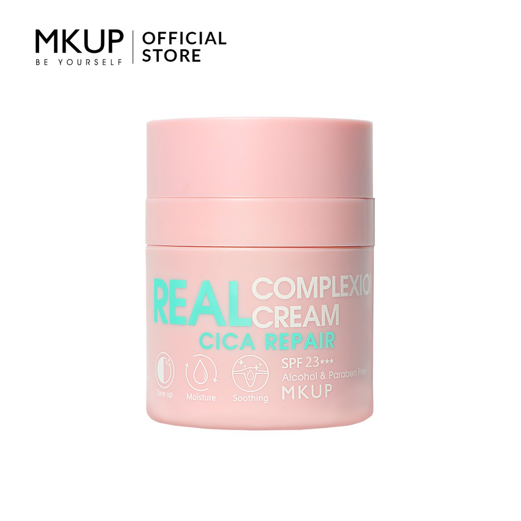 MKUP Super Coverage Moisturizing Real Complexion Cream SPF 23 Skincare Makeup Primer Moisturize Repair Conceal Acne cica