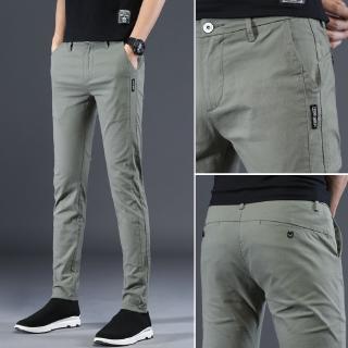 Men's Korean Slim Fit Casual Pants Stretch Long Chinos Pant Trousers