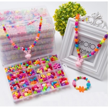 DIY ACRYLIC BEADS 400-800 PIECES /BRACELET/NECKLACE/BIRTHDAY GIFT/GIRLS ...