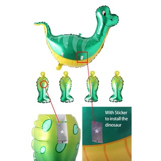 3D dinosaur balloons foil standing green dinosaur tanystropheus dragon birthday deco party favors supplies boy kids toys #5