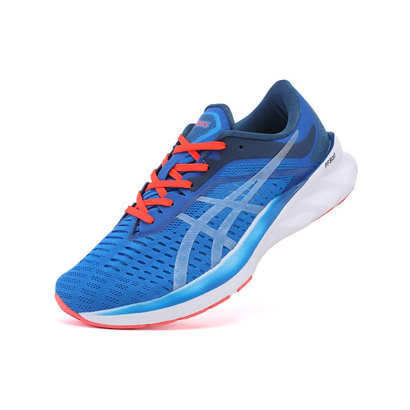 orange and blue tennis shoes