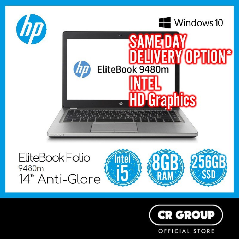 Hp Elitebook Folio 9480m Intel Core I5 8gb Ram 256gb Ssd Intel Hd Graphics Refurbished Shopee Singapore