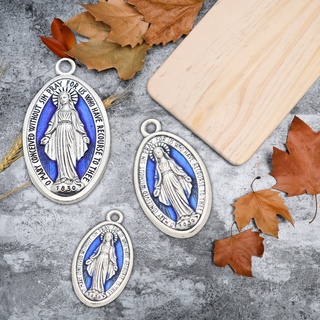 Image of thu nhỏ RUNNY 10x Christ Catholic Charms Miraculous Medal Blessed Virgin Pendant DIY Jewelry #2