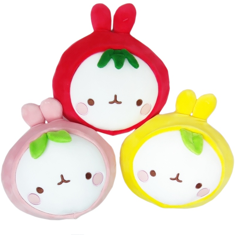 Molang 5" Lieing Cute Rabbit Bunny Plush Stuffed Mochi Doll Toy Key Holder Bag 