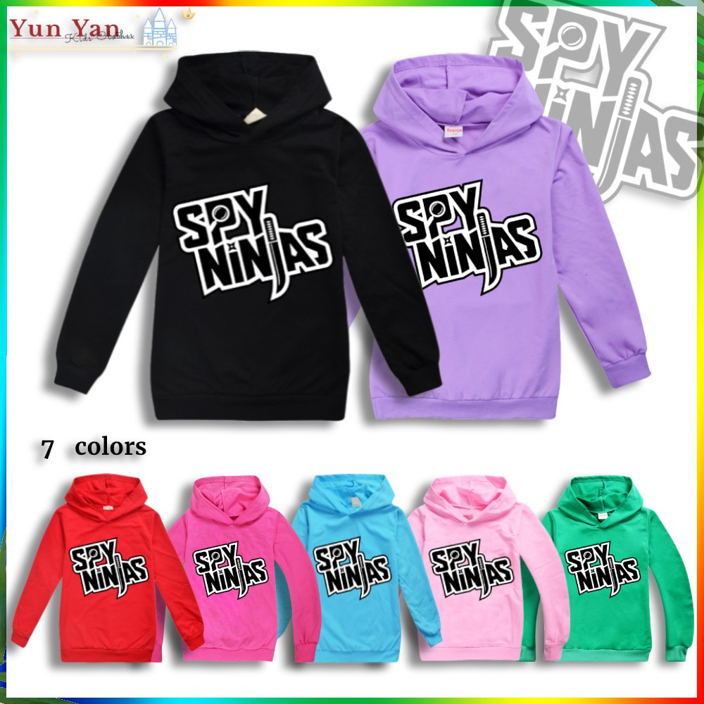Boys Hoodies SPY NINJAS Kids Top Girls Comfortable Black Pink Jumper 2-13 Years 