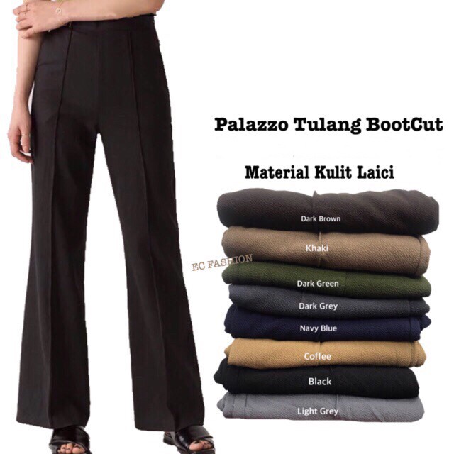 seluar palazzo bootcut