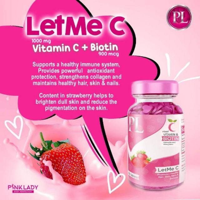 Let Me C Pink Lady Vitamin C Local Seller Sg 100 Authentic Shopee Singapore