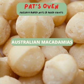 Baked Macadamias (Unsalted, Sea-Salted, Honeyed, Smoked, Garlic Herb, Cheese, Chili, Abalone, Caramel), Pats Oven