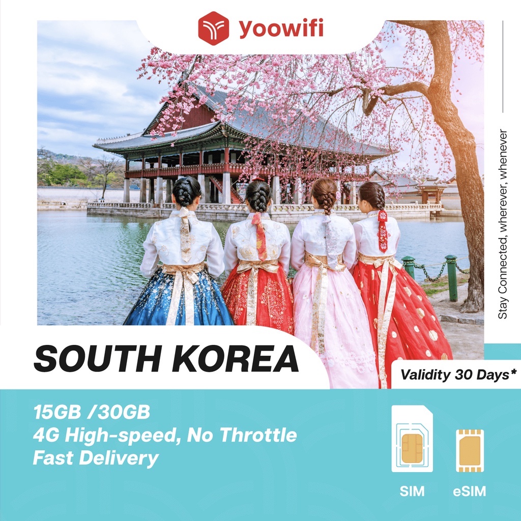 [Yoowifi] South Korea Travel SIM & ESIM 15GB/30GB 4G LTE High-speed ...