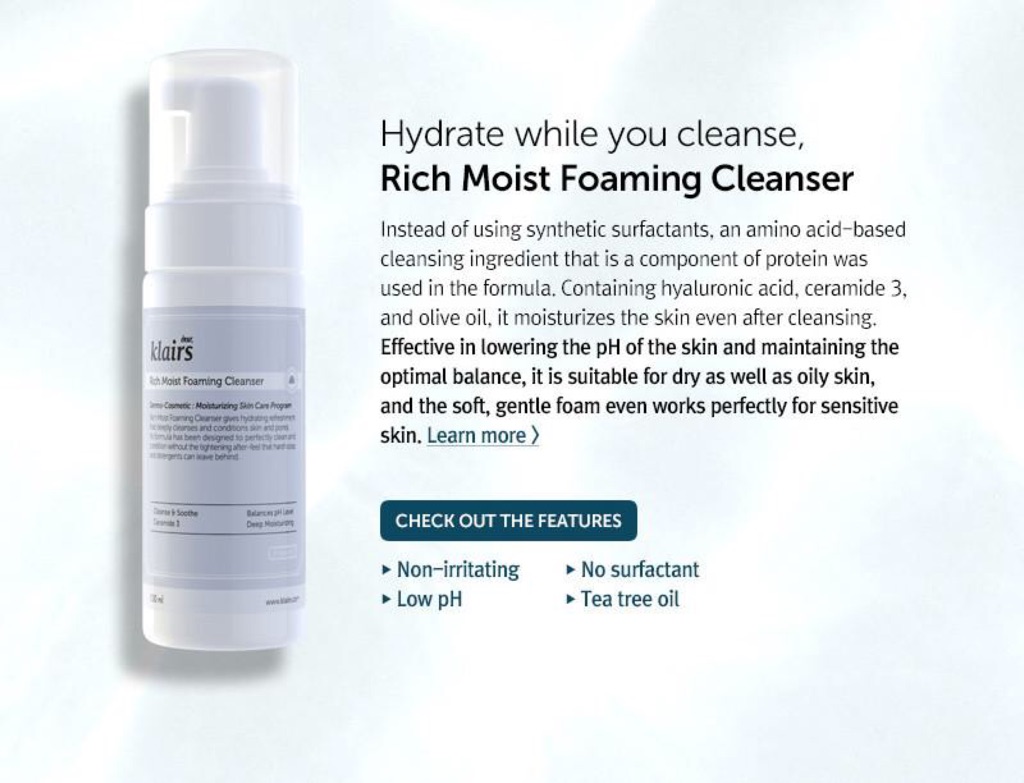 klairs cleanser for oily skin
